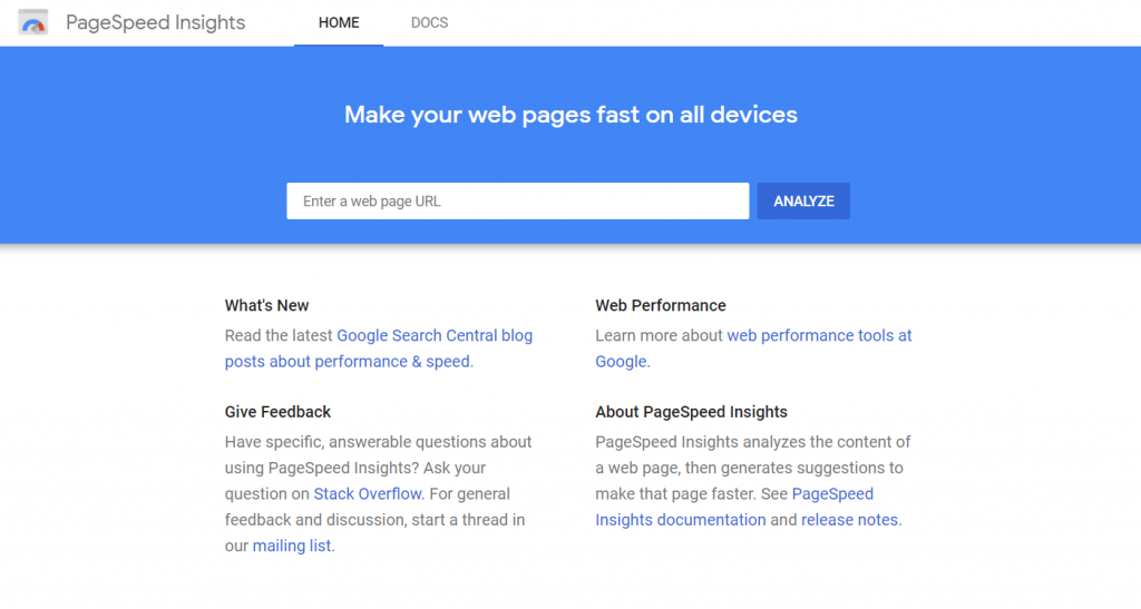 pagespeed insights