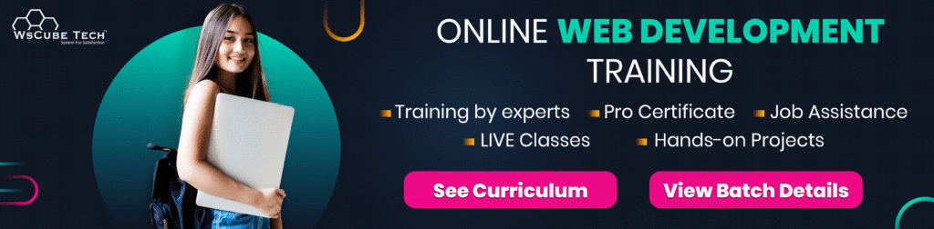 online web development course in india