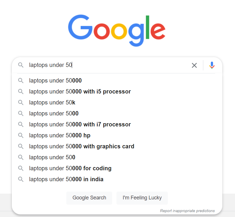 google autosuggest