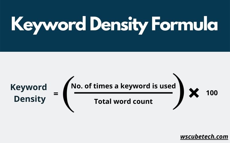 keyword density formula