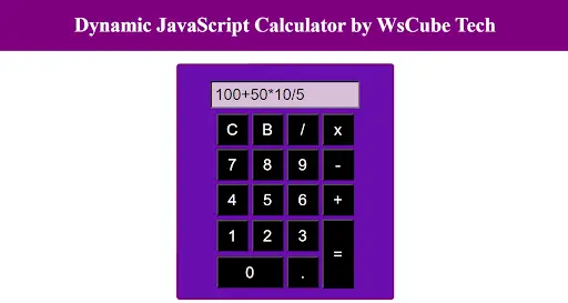 Dynamic Calculator Using JavaScript