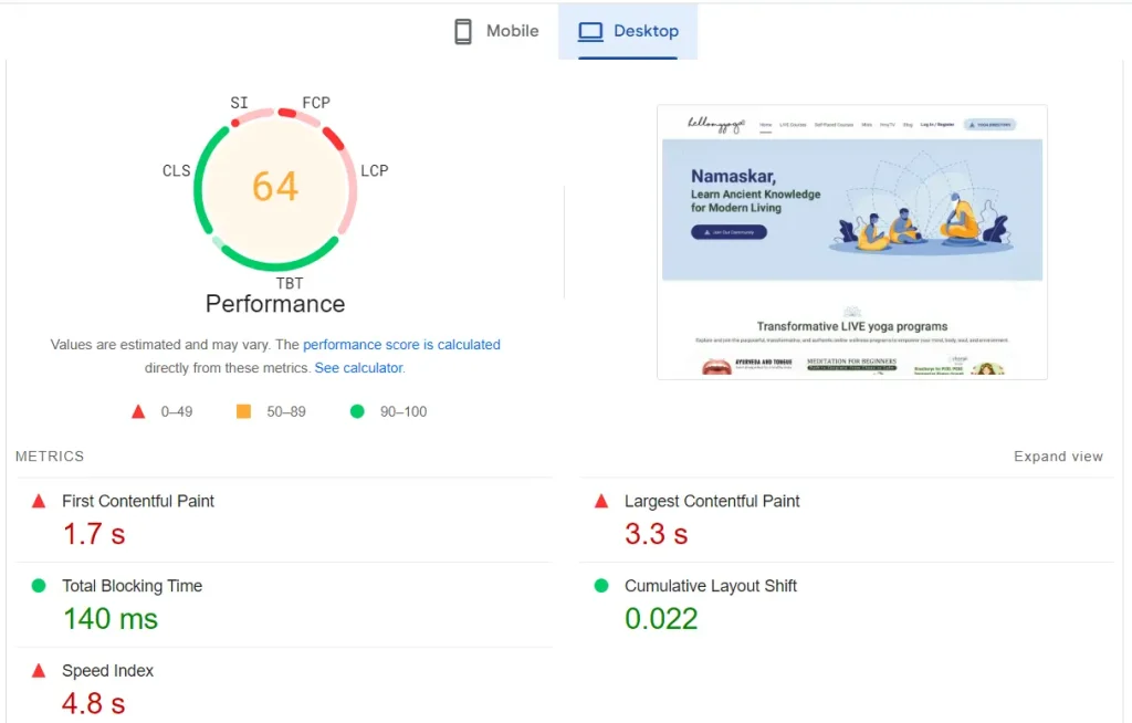 Google PageSpeed Insights 