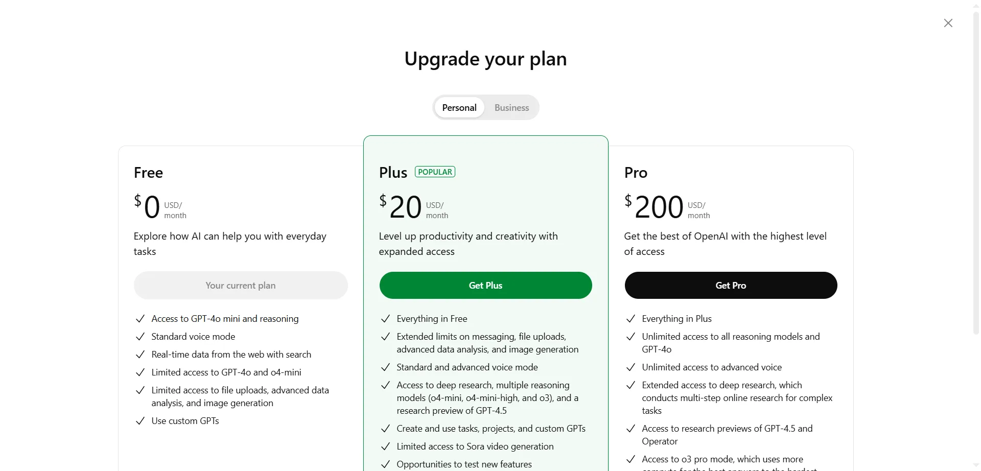 chatgpt plan